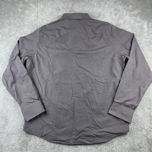 UNTUCKit Sangiovese Shirt Mens Size X-Large Gray Relaxed Fit Wrinkle Free Button - Picture 4 of 11